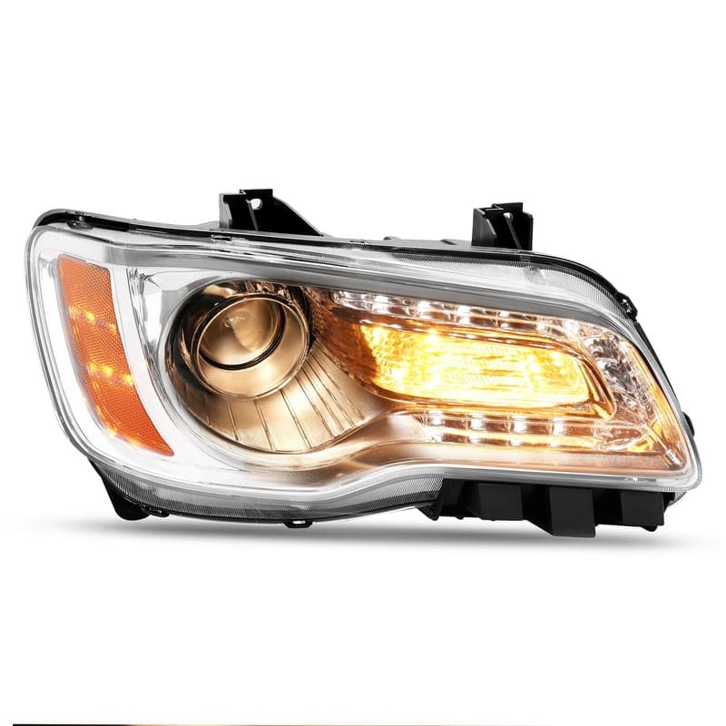 LED DRL Projector Headlight Chrome For Chrysler 300 2011-2014 2023 Right Side