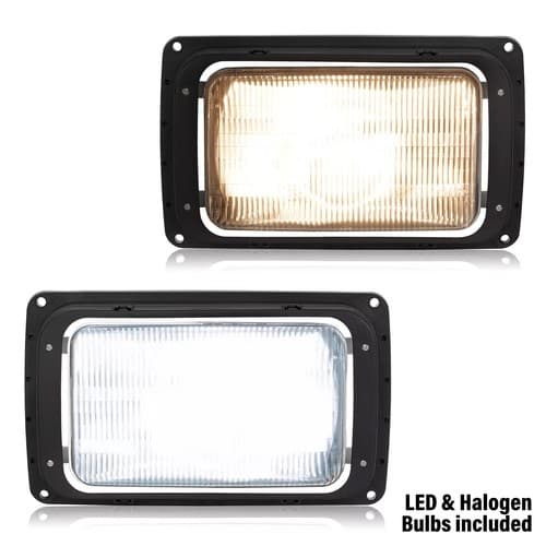 Driver & Passenger LED Headlights For Mack CH613 SFA Hood Trucks 1990-2017