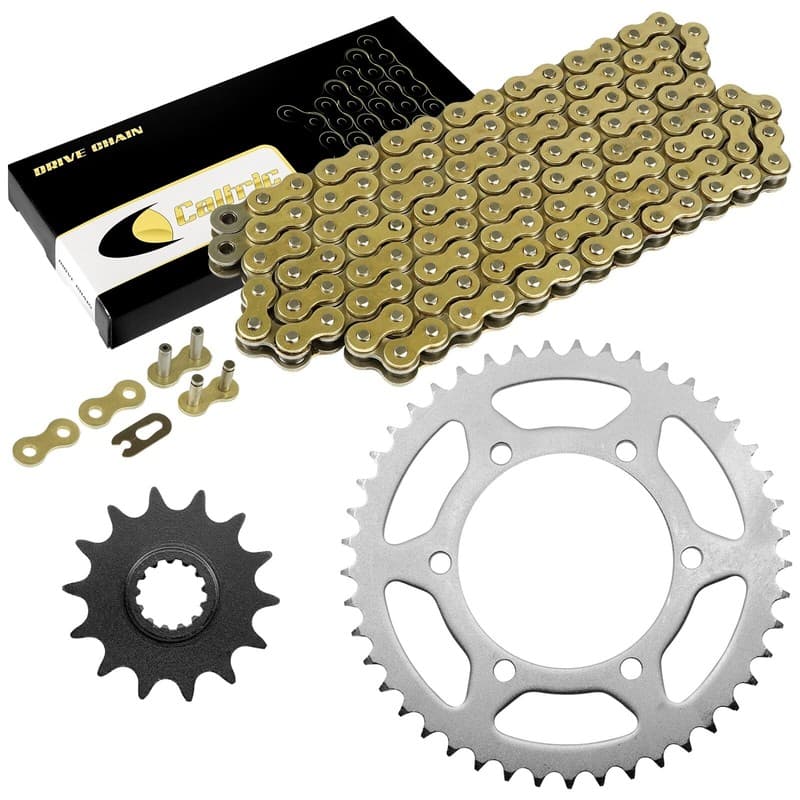 Drive Chain & Sprockets Kit for Kawasaki EX250J Ninja 250R 2008 2009 2010-2012