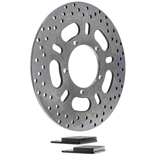 NICHE Front Brake Rotor Pad Kit for Suzuki 59100-38820 59211-10F00 Semi Metallic