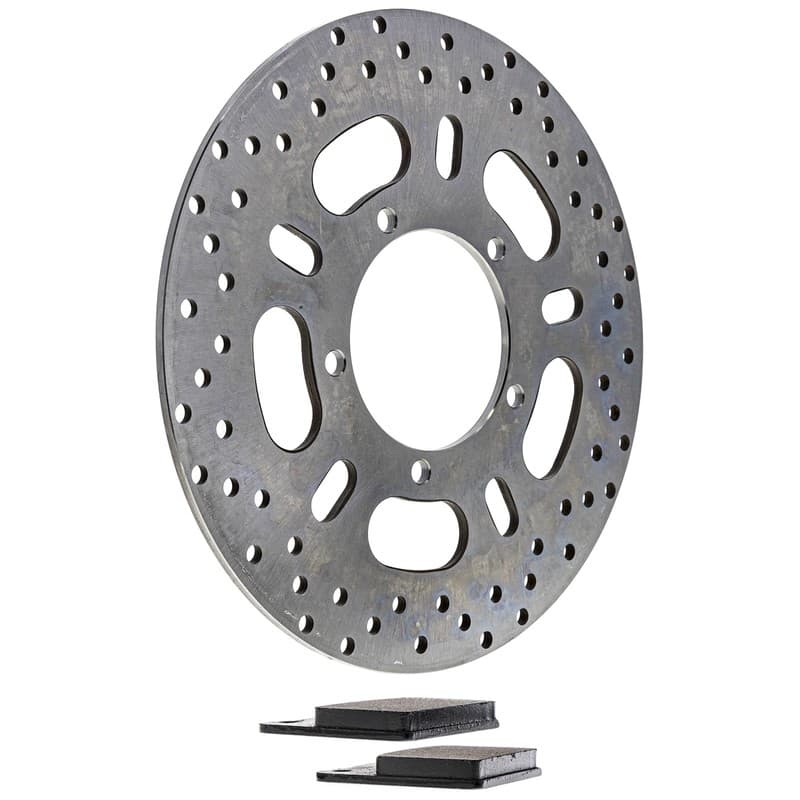 NICHE Front Brake Rotor Pad Kit for Suzuki 59100-38820 59211-10F00 Semi Metallic