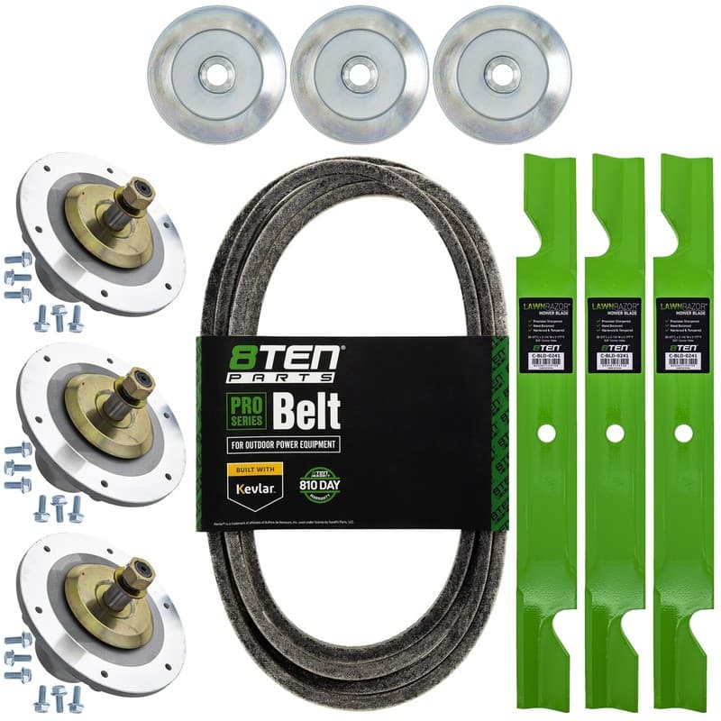 8TEN Blade Spindle Belt Kit for Toro Titan MyRide 60-Inch 115-9649-03 139-2357