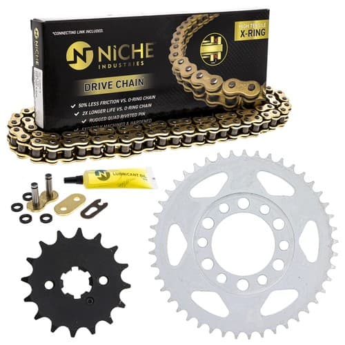 Sprocket Chain Set for Yamaha DT125 16/45 Tooth 428 X-Ring Front Rear Combo Kit