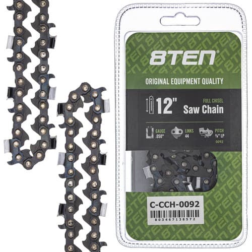 Full Chisel Chainsaw Chain 12 Inch .050 3/8 LP 44DL for Stihl Husqvarna Poulan