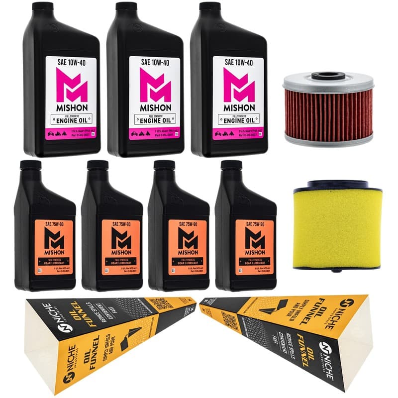 MISHON Full Service Oil Change Kit for Honda Foreman 500 TRX500 2005-2009