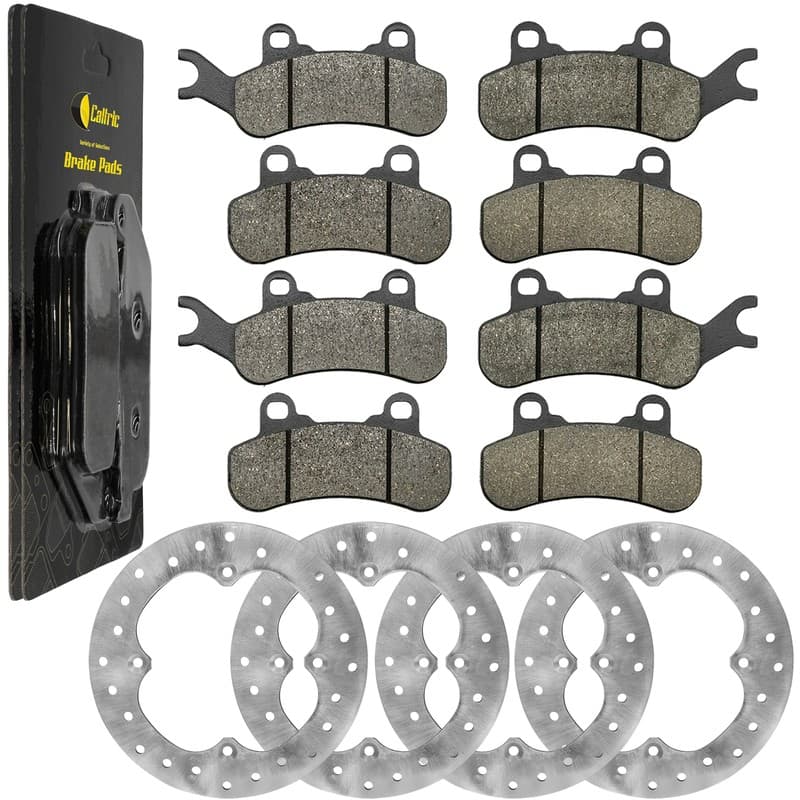 Fronr & Rear Brake Disc Rotors w/ Brake Pads for Can-Am Maverick / Max X3 2017