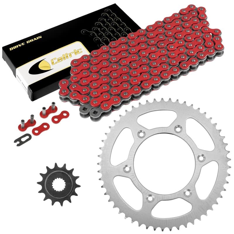 Red Drive Chain And Sprocket Kit for Honda CR250R 1989 1990