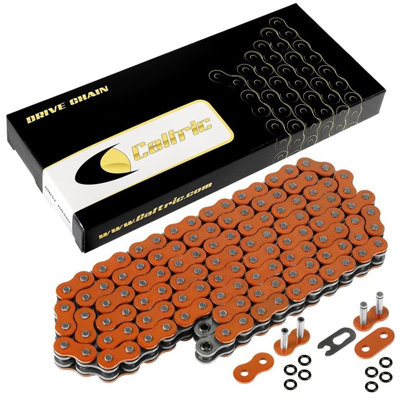520 X 120 Links Motorcycle Atv Orange O-Ring Drive Chain 520-Pitch 120-Links
