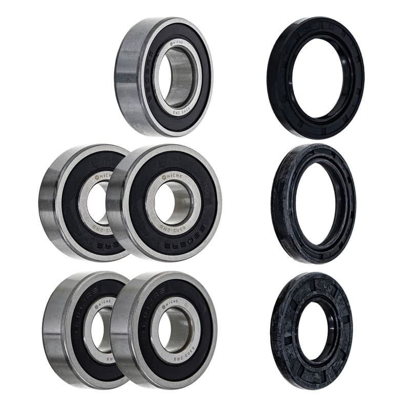 NICHE Wheel Bearing Seal Kit for Kawasaki Vulcan 800 6205-2RS 6302-2RS 6303-2RS