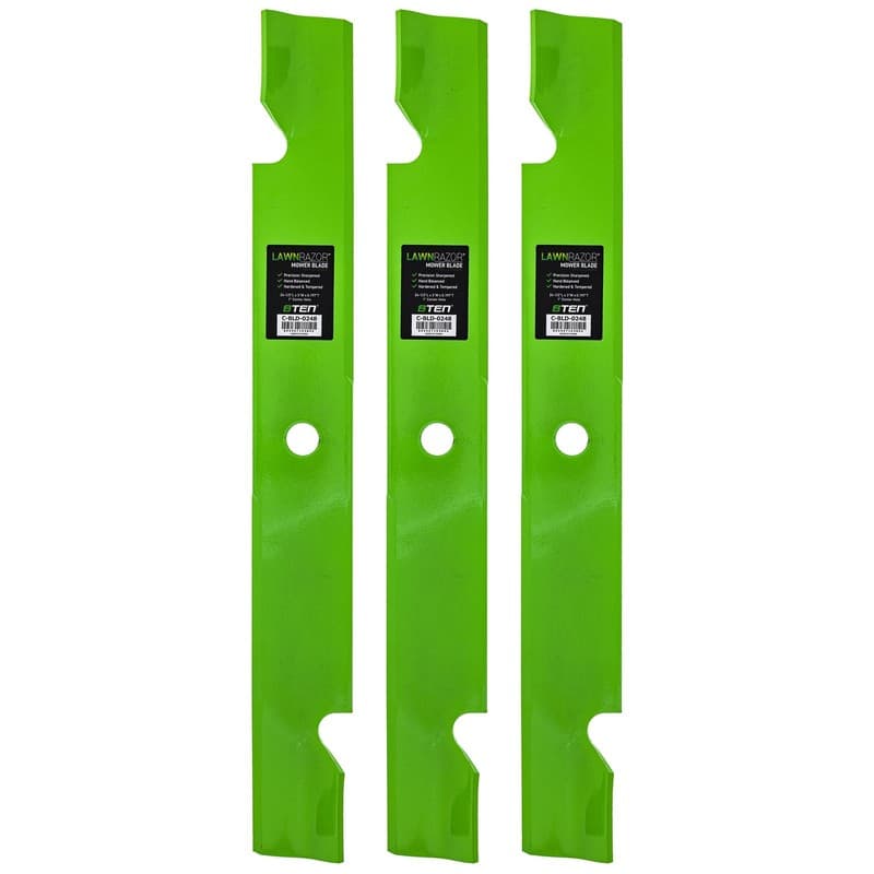 LawnRAZOR Blade Exmark Lazer Z 103-6404 72 Inch Deck Notched High Lift 3 Pack