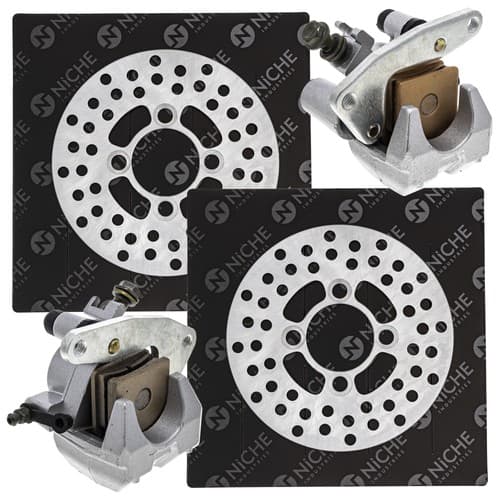 NICHE Front Brake Caliper Rotor Set for Yamaha Raptor 660R Banshee Warrior 350