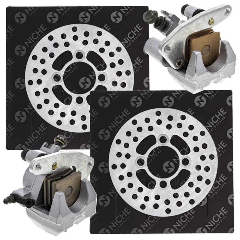 NICHE Front Brake Caliper Rotor Set for Yamaha Raptor 660R Banshee Warrior 350