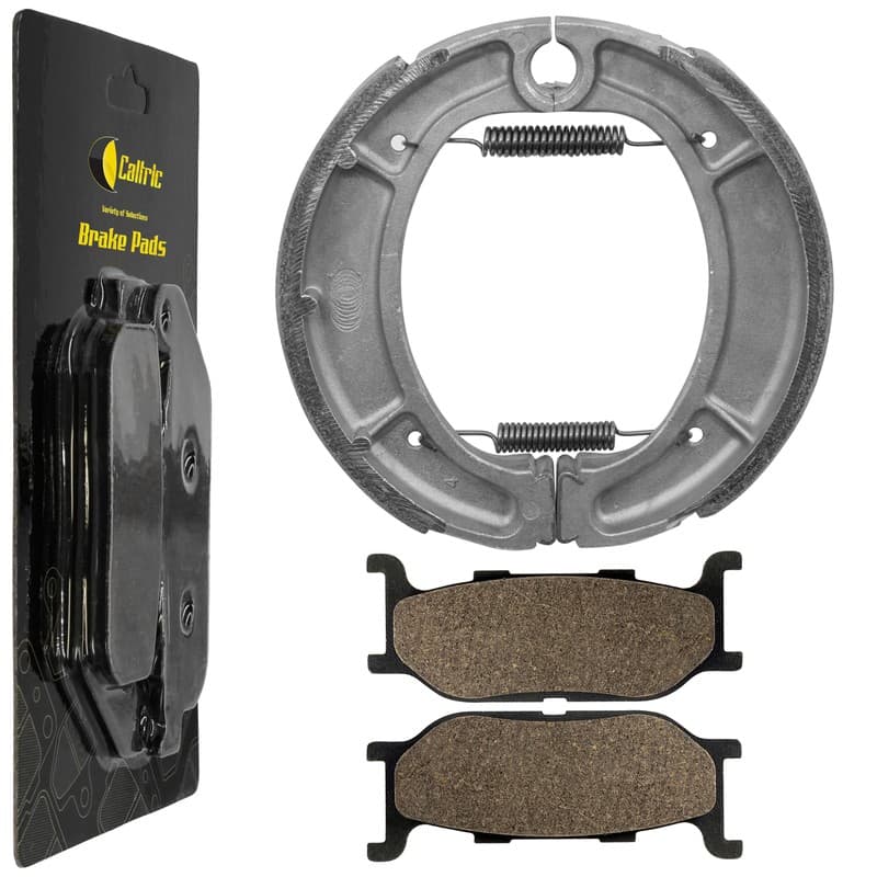 Front Brake Pads & Rear Brake Shoes for Yamaha SR400 2015-2018 Front and Rear