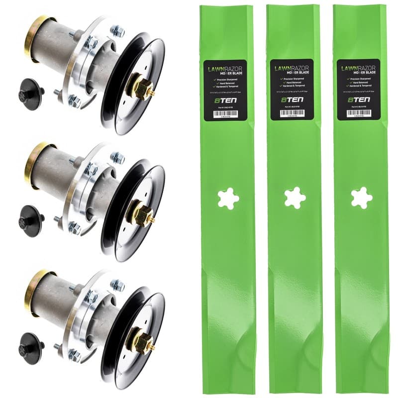 Spindle with Pulley High Lift Blade for Husqvarna 52 Inch Deck GT52 XLS TS352