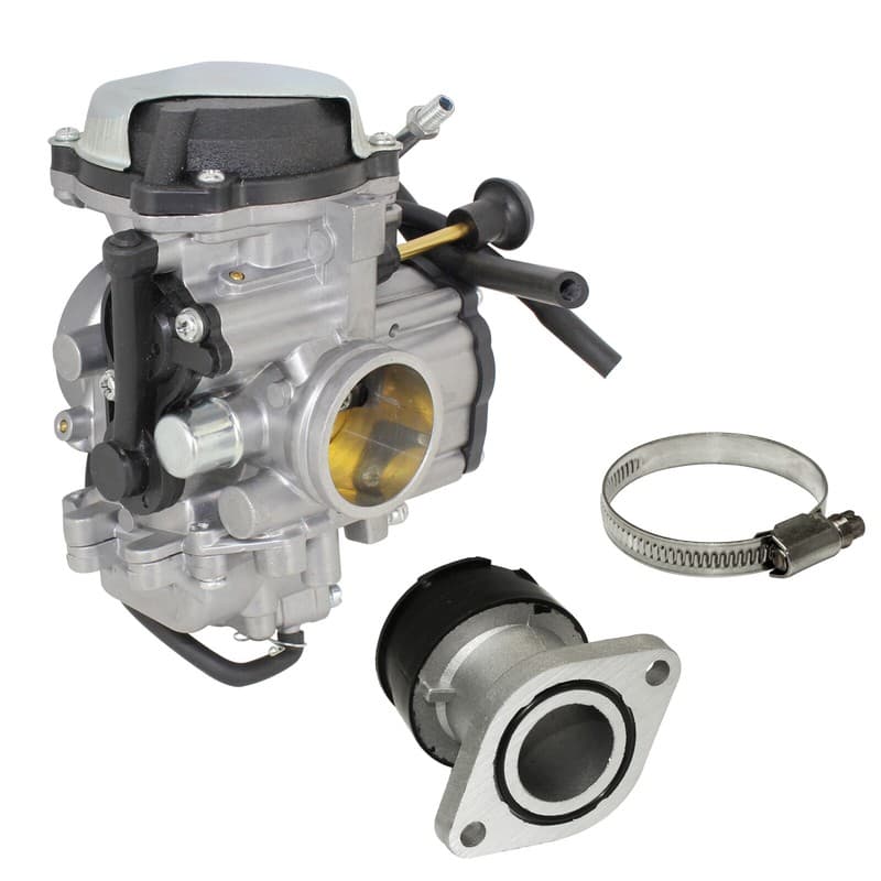 Carburetor And Joint Hose Clamp For Yamaha Bear Tracker 250 YFM250X 1999-2004