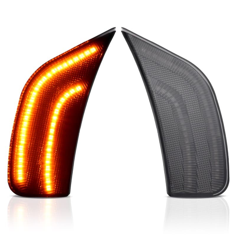 Pair Full Amber LED Side Marker Light For GMC Yukon/Cadillac Escalade 21+ Smoke