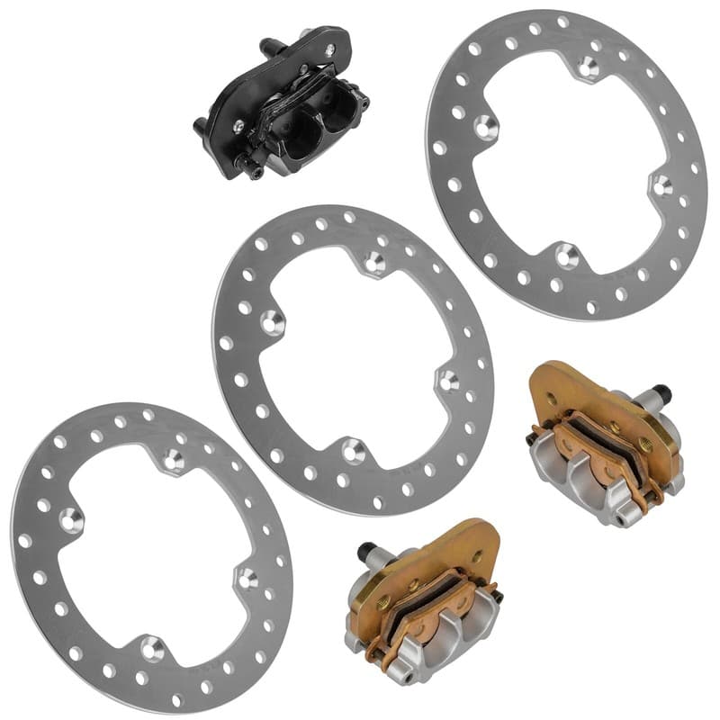 Front R/L &Rear Brake Disc with Caliper for Can-Am CanAm Outlander 650 2013-2022
