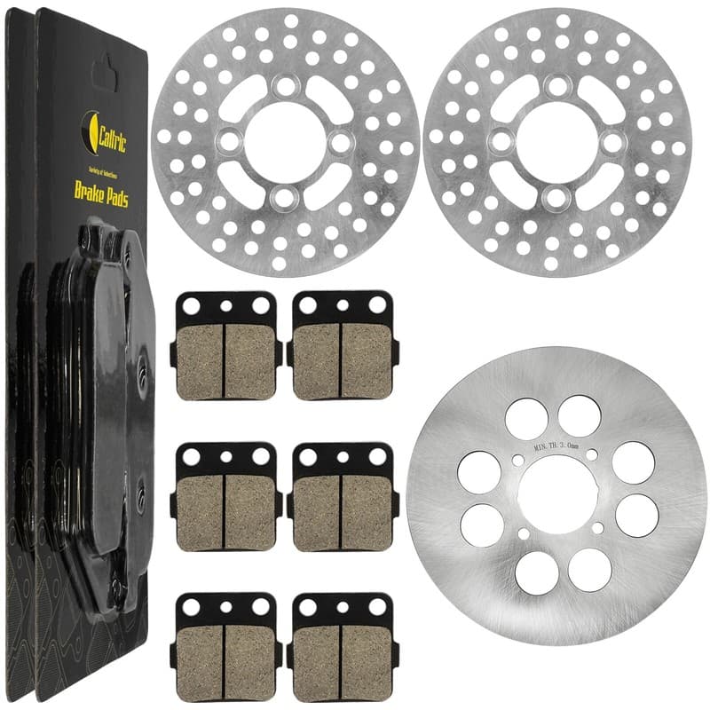 Front Rear Brake Disc Rotor w/ Pads fits Yamaha Raptor 660R YFM660R 2002 -2005