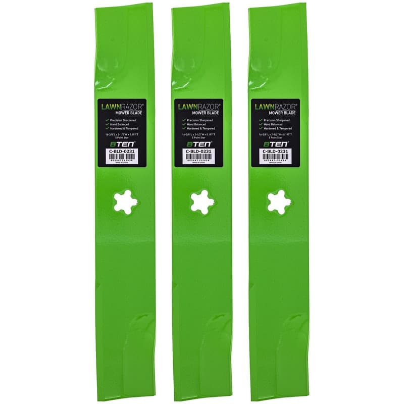 LawnRAZOR Mower Blade for Husqvarna TS348 Z248F YTH2648 YT48XLS GT48XLS 3-Pack