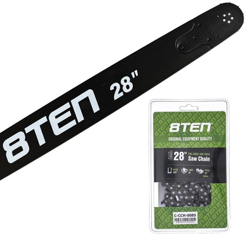 8TEN 28" Chainsaw Guide Bar & Chain .050 3/8 91DL for Stihl 066 044 088 33RSF91E