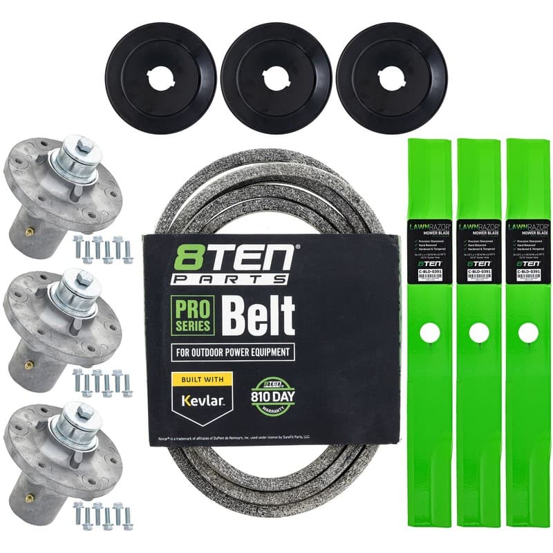 8TEN Blade Spindle Belt Kit for Snapper SPX2548 48-Inch 1759055YP 1757364YP