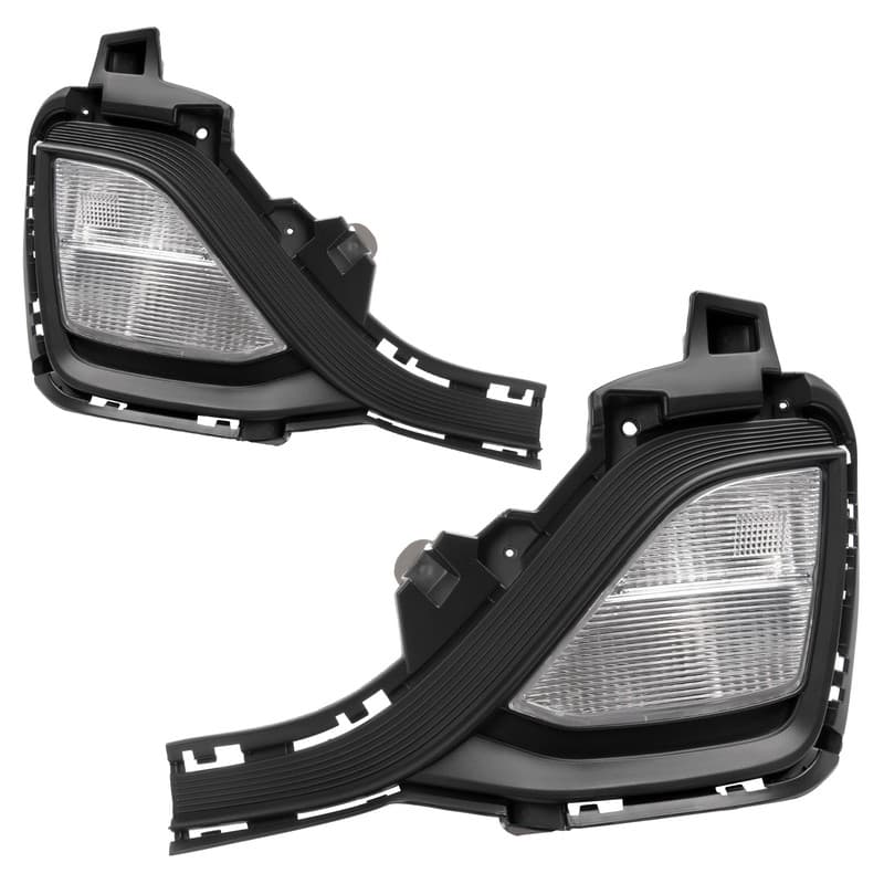 Pair Replacement Fog Light Lamp DRL w/Bezel For Chevrolet Spark LS 2019-2022