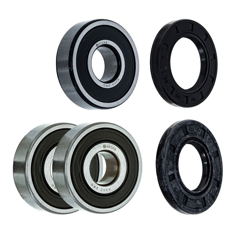 NICHE Wheel Bearing Seal Kit for Yamaha RZ350 6304-2RDQE6 6302-2RKQE6