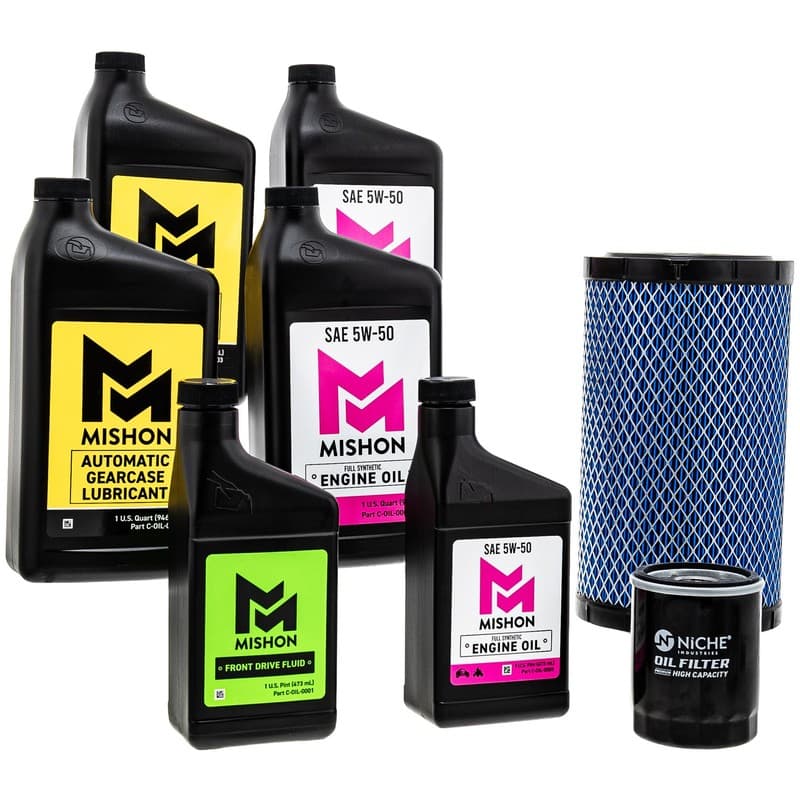 MISHON Full Service Oil Change Kit for Polaris Ranger XP 1000 DOHC UTV 2021-2023