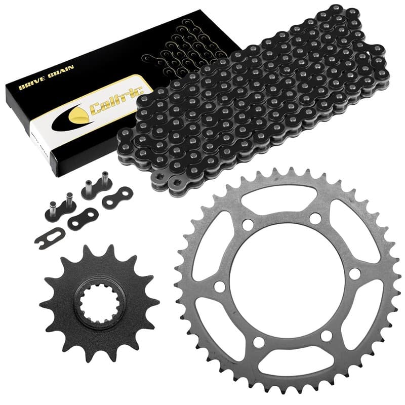 Black Drive Chain And Sprocket Kit for Kawasaki Ninja 300 Ex300 Abs 2013-2017