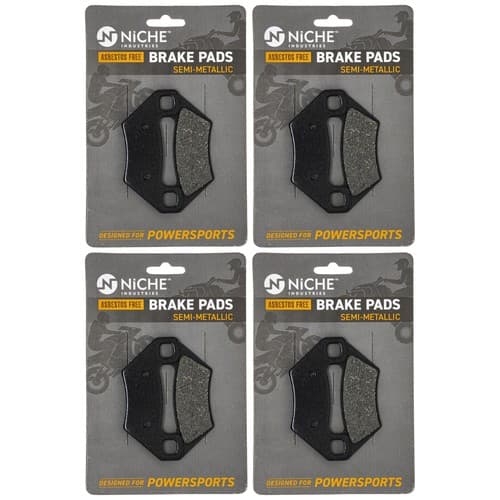NICHE Brake Pad Set for Arctic Cat 1436-420 Front Rear Semi-Metallic ATV 4 Pack