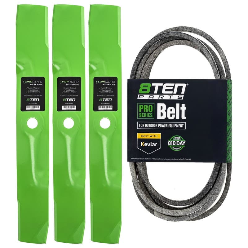 8TEN Blade Belt Kit for John Deere Z425 Z445 Z435 EZtrak M143520 M154296 54 Inch