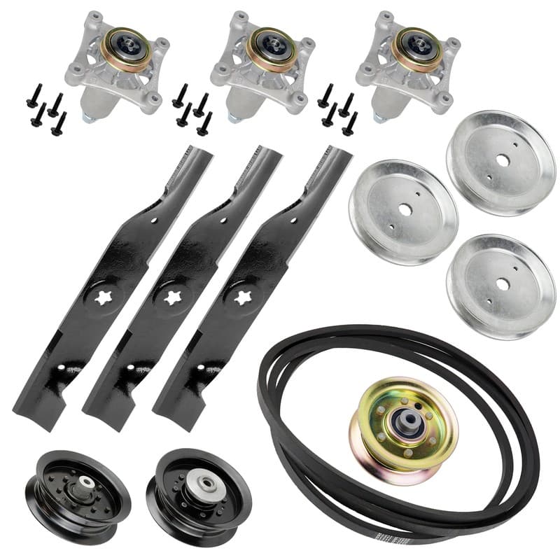 48" Deck Spindles Blade Pulley Belt Rebuild Kit for Husqvarna GTH2648 48" Deck