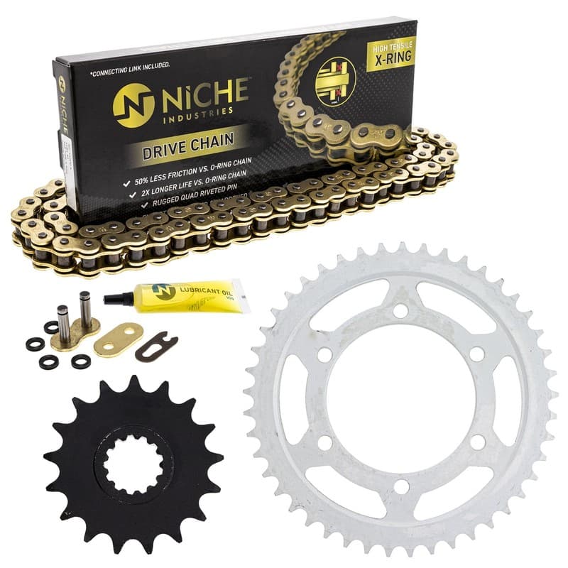 Sprocket Chain Set for Yamaha YZF-R1 17/45 Tooth 530 X-Ring Front Rear Combo Kit
