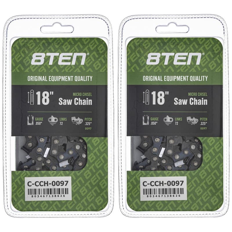 Micro Chisel Chainsaw Chain 18 Inch .050 .325 72DL for Echo Husqvarna 2 Pack