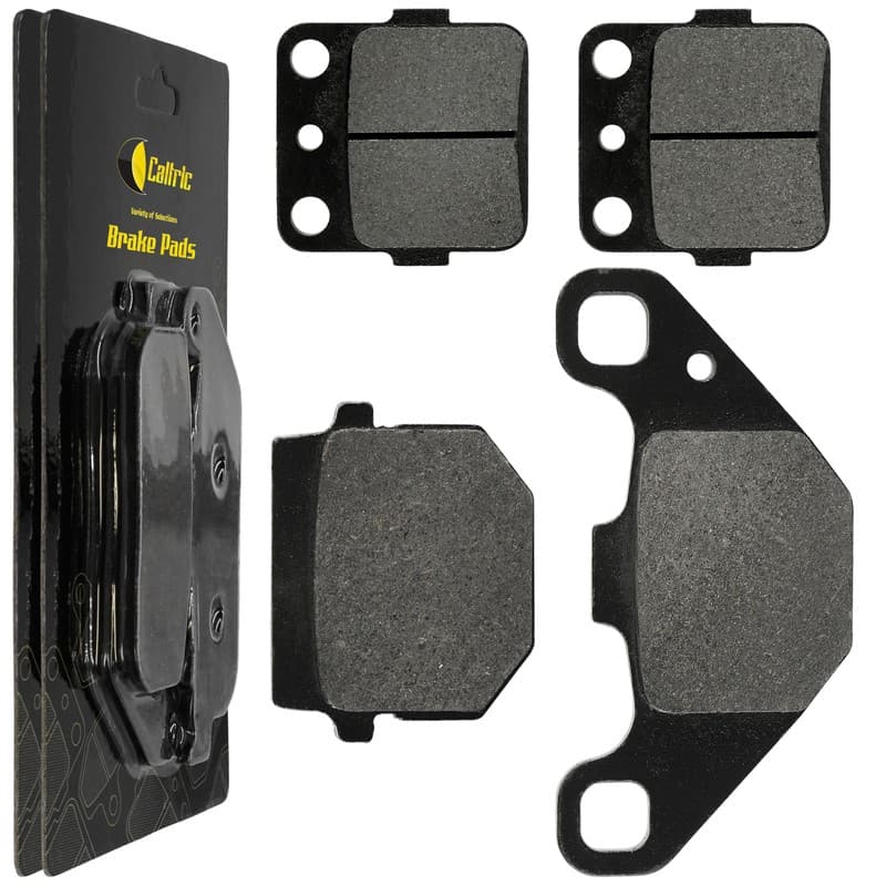 Caltric Front and Rear Brake Pads for Kawasaki KX80 Big Wheel / KX80 1988-1996
