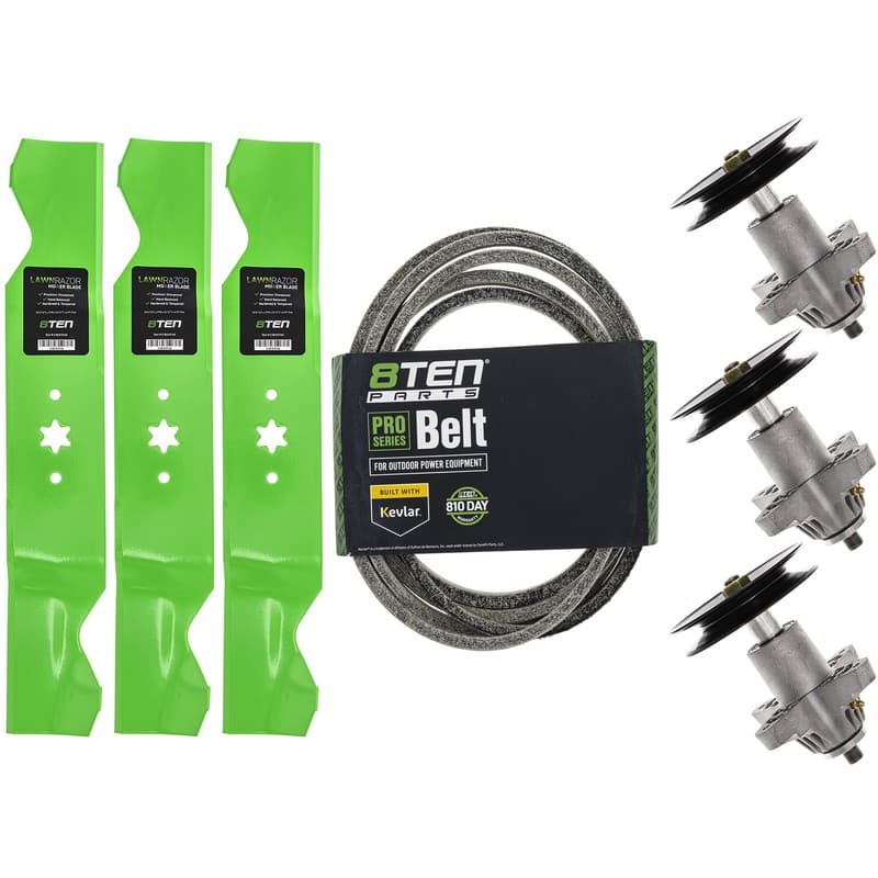 8TEN Spindle Blade Belt Kit for for Craftsman ZTL8000 54-Inch 942-0677 918-04608