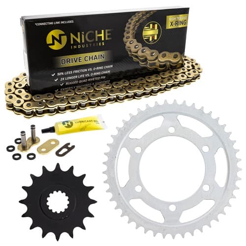 Sprocket Chain Set for Yamaha YZF-R6 16/45 Tooth 525 X-Ring Front Rear Combo Kit