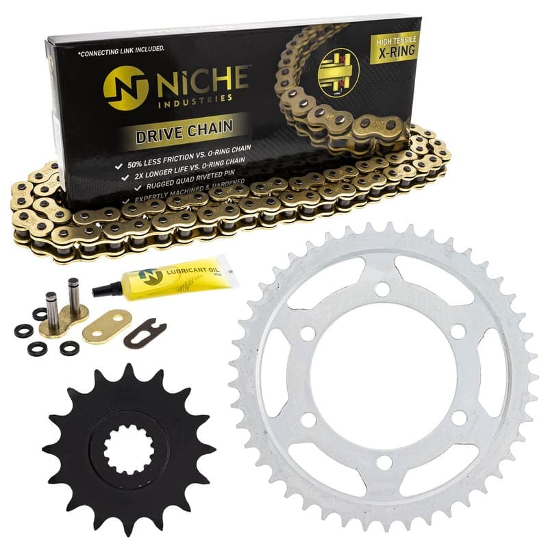 Sprocket Chain Set for Yamaha YZF-R6 16/45 Tooth 525 X-Ring Front Rear Combo Kit