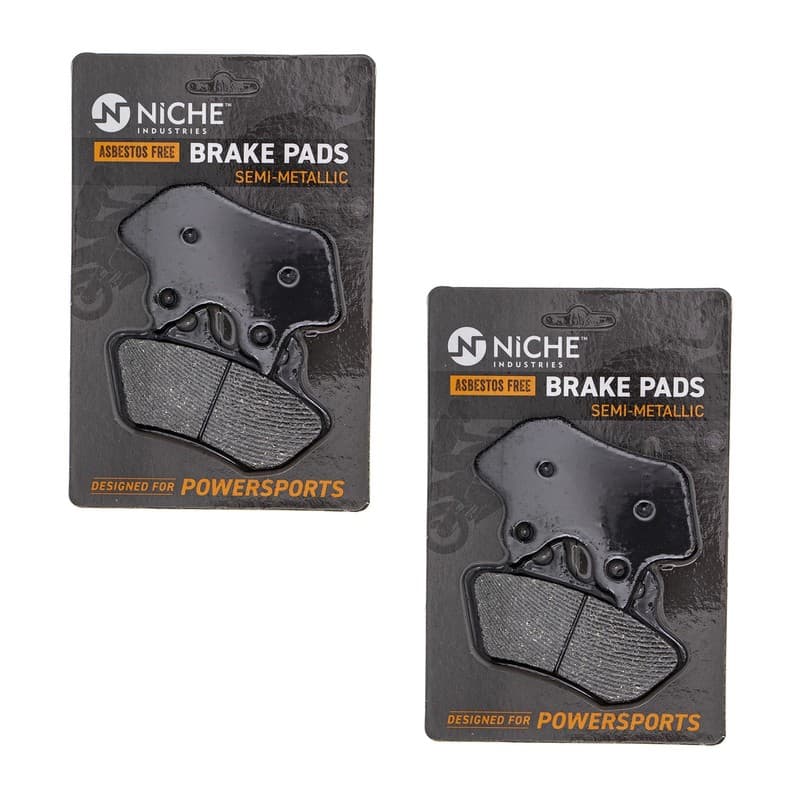 Brake Pad Set for Harley-Davidson Street Glide Front Rear Semi-Metallic 2 Pack