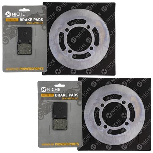 NICHE Front Brake Rotor Pad Kit for Suzuki 59100-38870 59211-38F20 Semi Metallic
