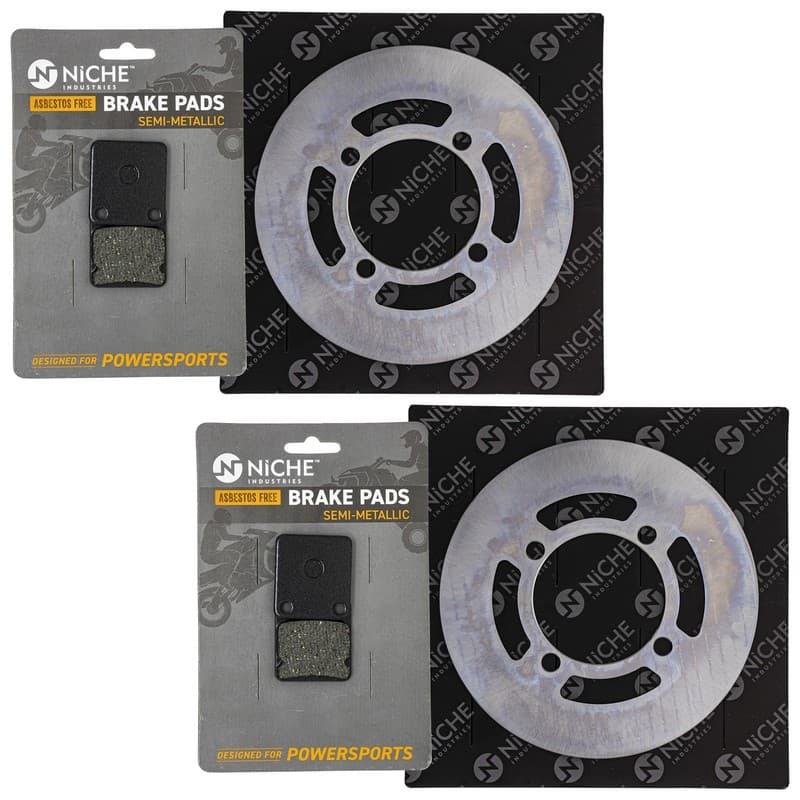 NICHE Front Brake Rotor Pad Kit for Suzuki 59100-38870 59211-38F20 Semi Metallic