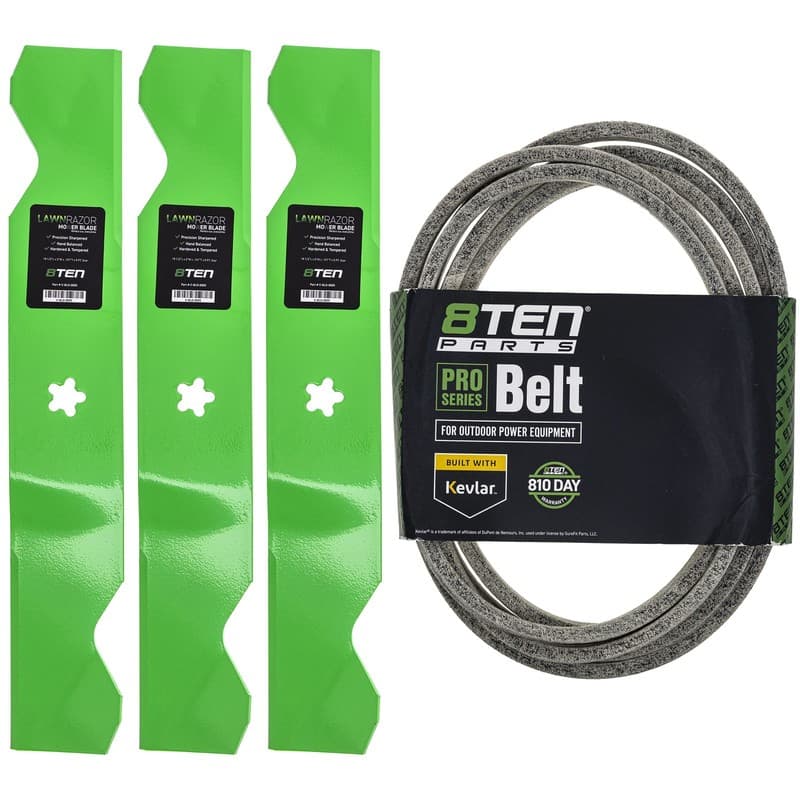 Mower Blades & Deck Belt Kit for Poulan Pro 541ZX