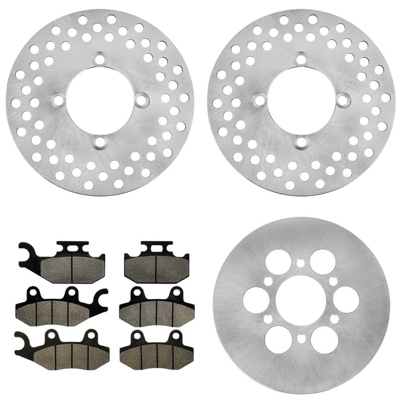 Front And Rear Brake Disc Rotor W/Pad for Yamaha Rhino 660 YXR660 4X4 2004-2007