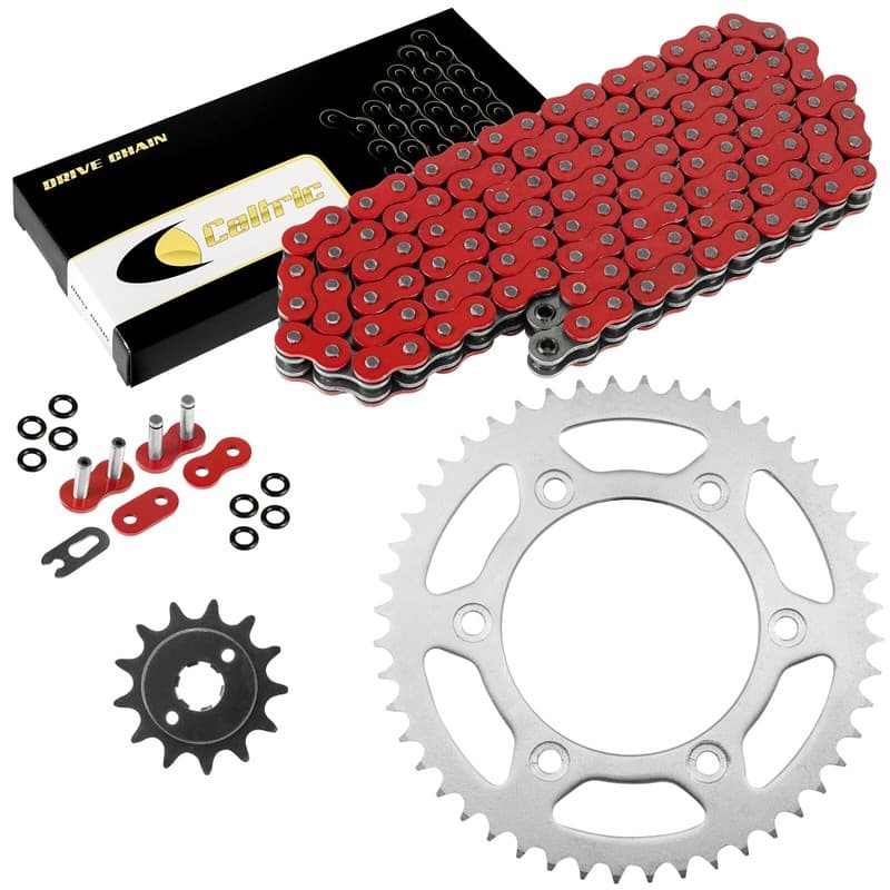 Red O-Ring Drive Chain & Sprockets Kit for Honda XR250R 1990 91 92 93 94 1995