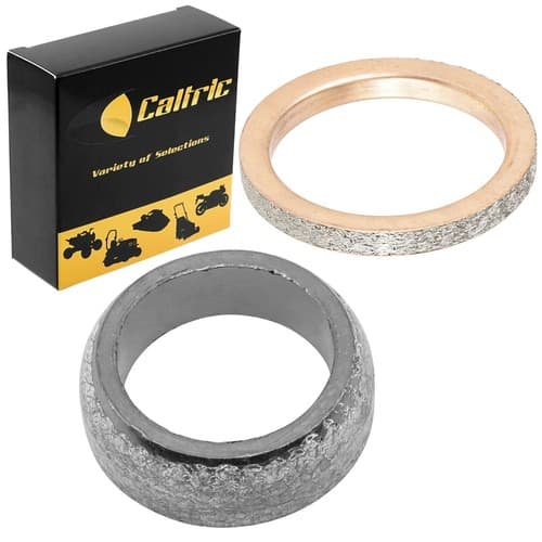 Caltric Exhaust Pipe Muffler Gaskets For Yamaha Kodiak 450 YFM450 4x4 2018-2024