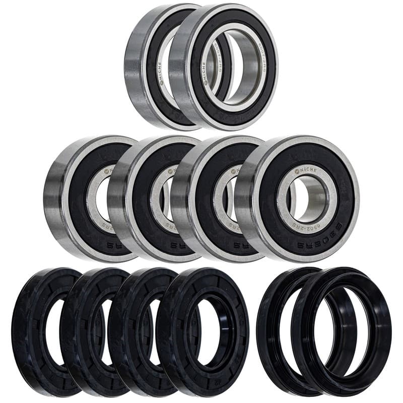 NICHE Wheel Bearing Seal Kit for Honda 1986-1987 ATC200X 6302-2RS 6007-2RS