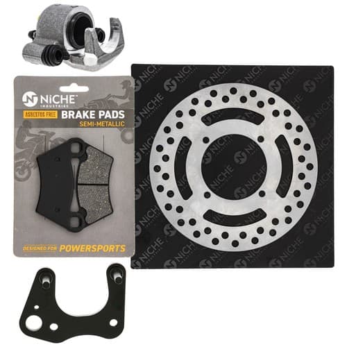 NICHE Front Right Brake Rotor Caliper Pad Set for Polaris Ranger 500 1911374