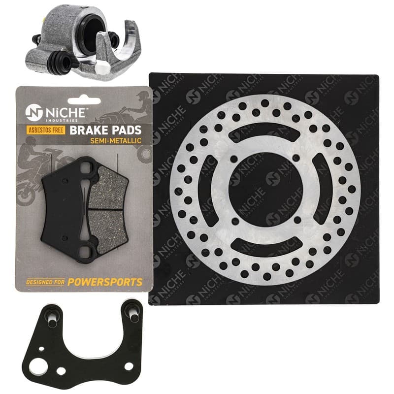 NICHE Front Right Brake Rotor Caliper Pad Set for Polaris Ranger 500 1911374