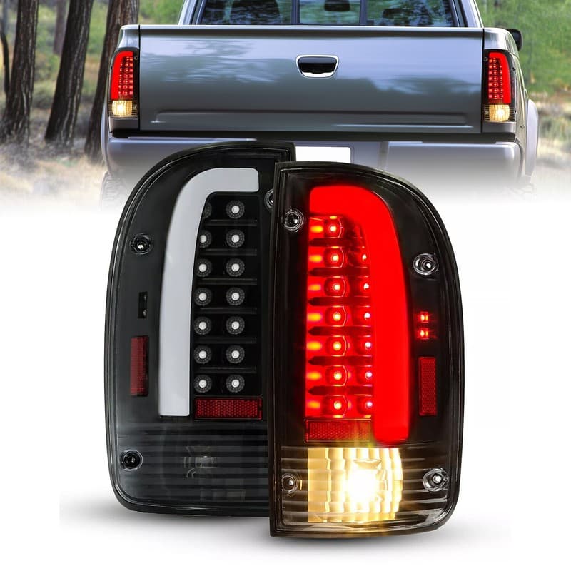Clear Lens LED Bar Tail Light Brake Lamps For Toyota Tacoma 1995-2000 DOT LH+RH