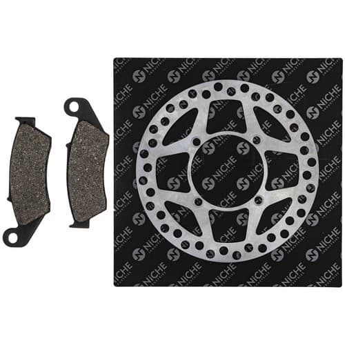 NICHE Front Left Brake Rotor Pad Kit for Kawasaki KDX200 KDX220R Semi Metallic